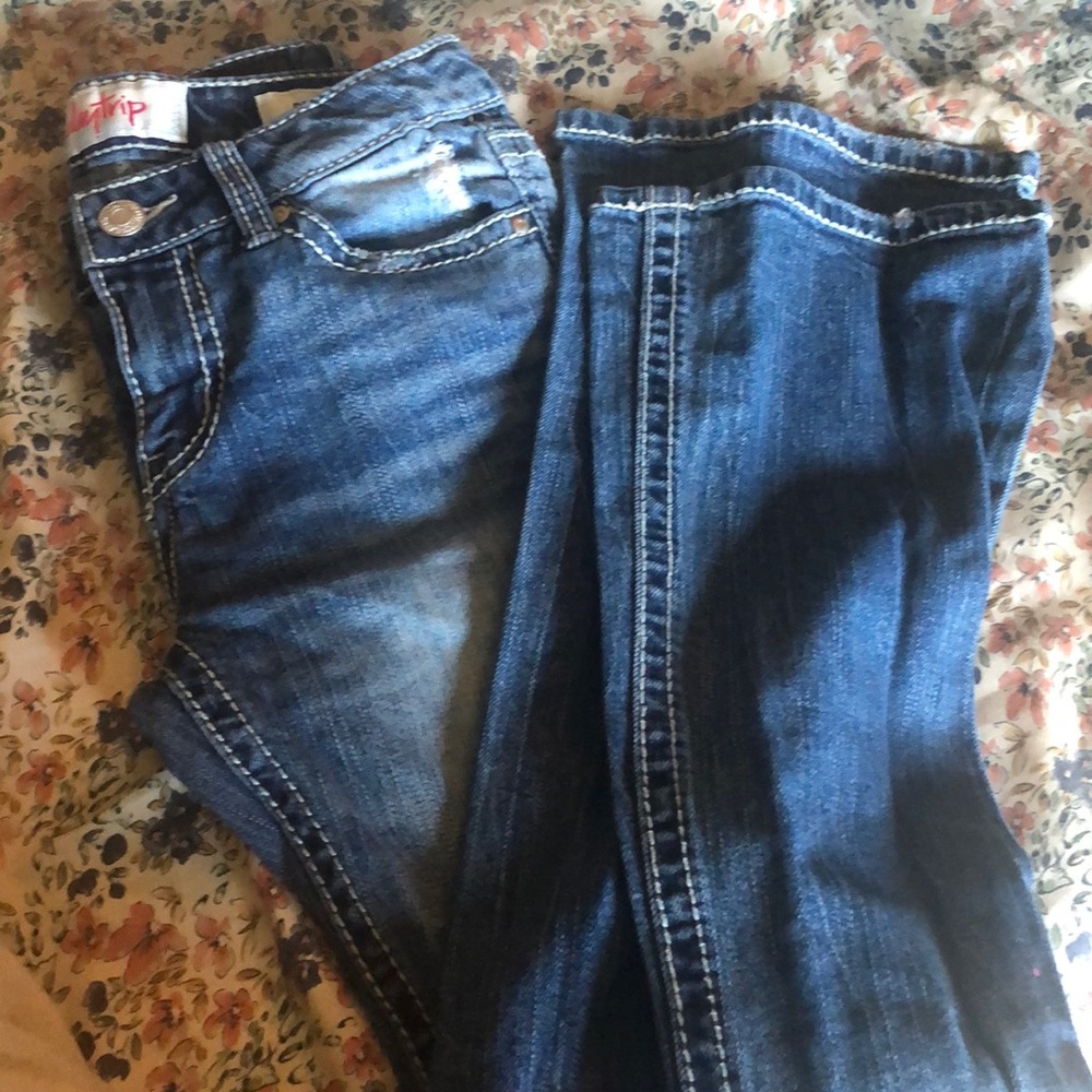 Boot cut blue jeans